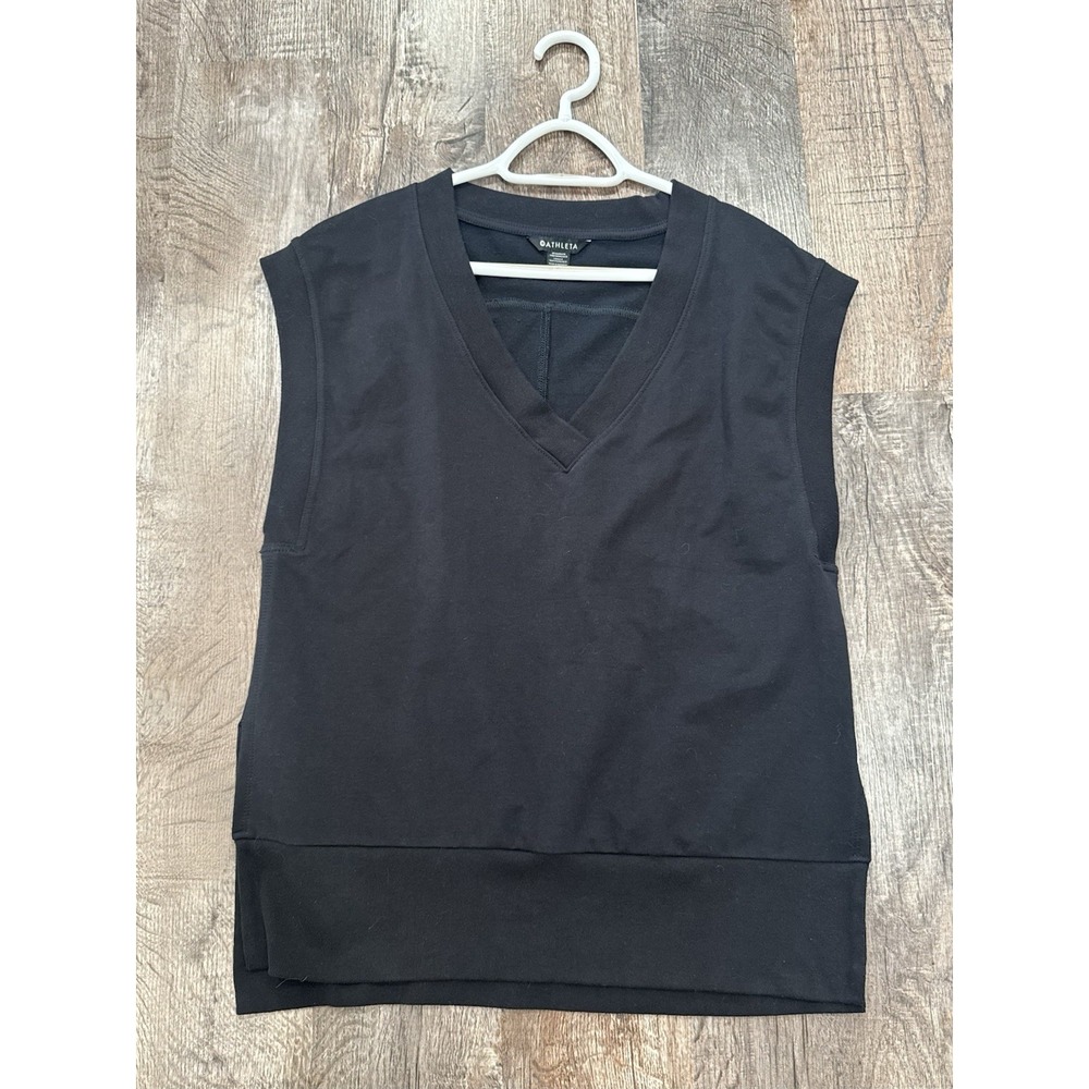 Athleta Women's V-Neck Sleeveless Tank Top Black Size Medium